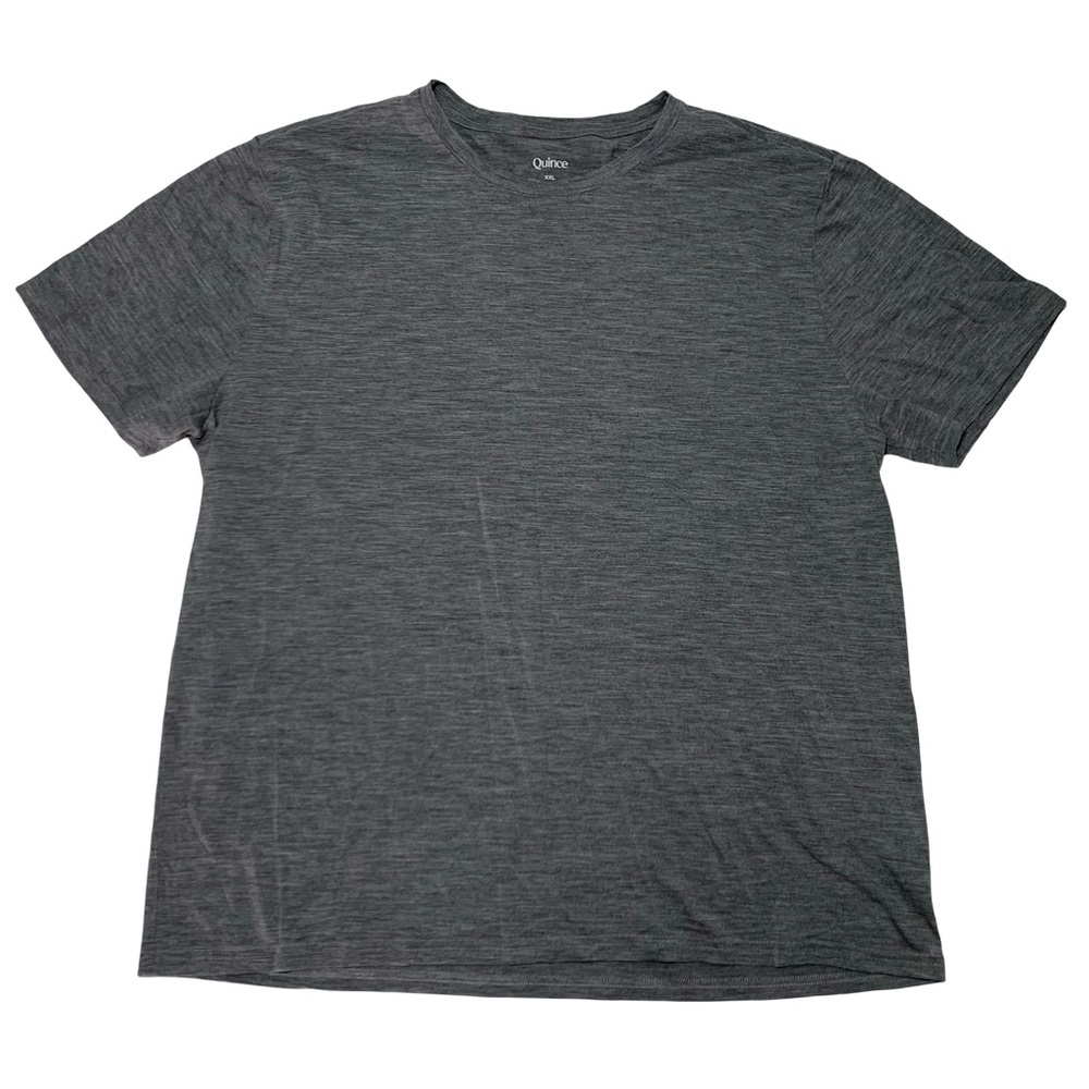Quince Men's Heather Charcoal Short Sleeve Crew Neck Tee